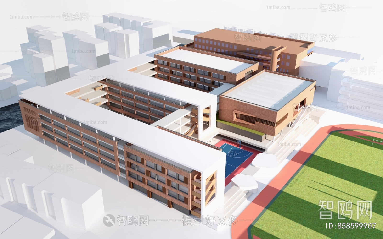 Modern Architectural Bird's-eye View Planning
