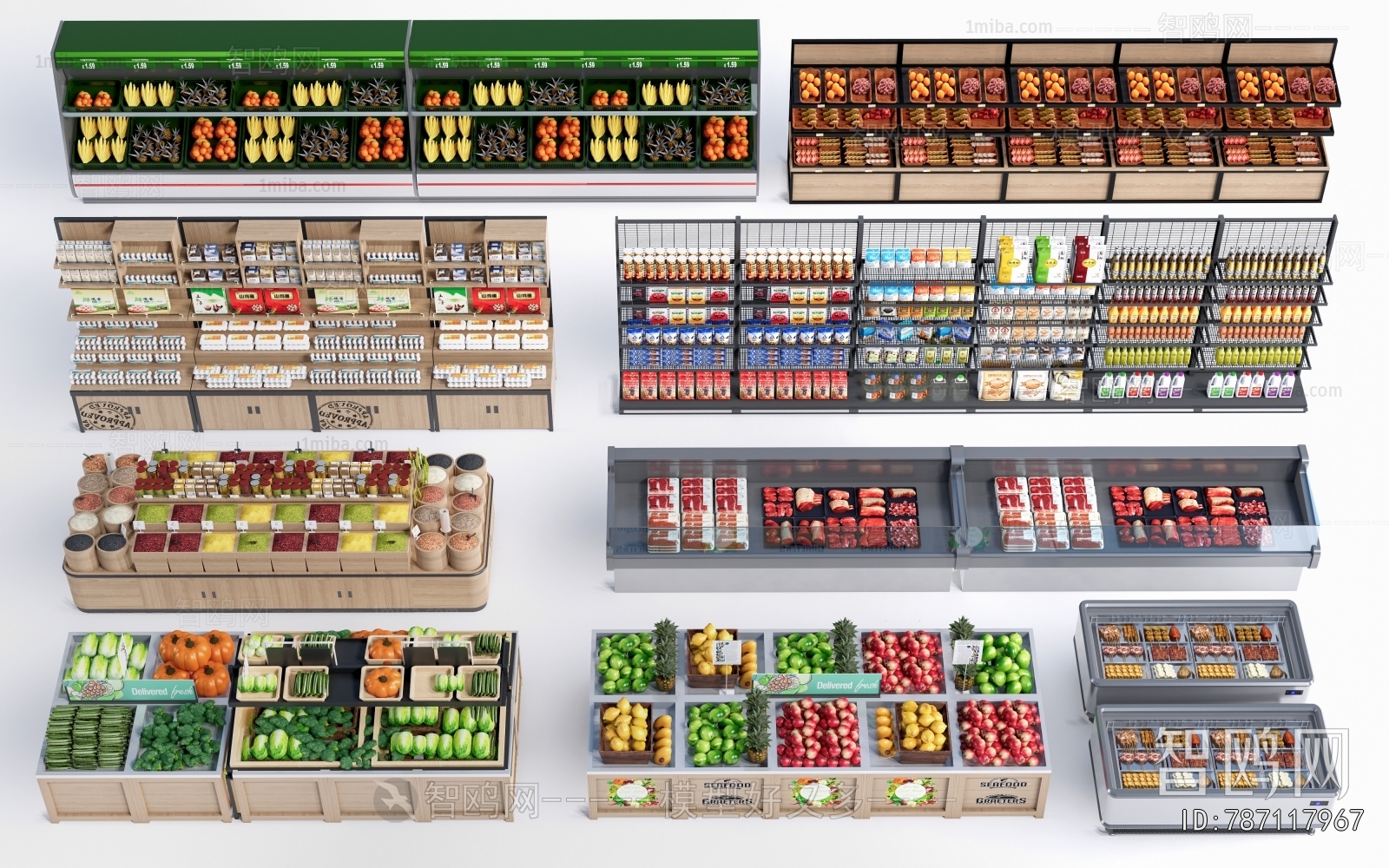 Modern Supermarket Shelf