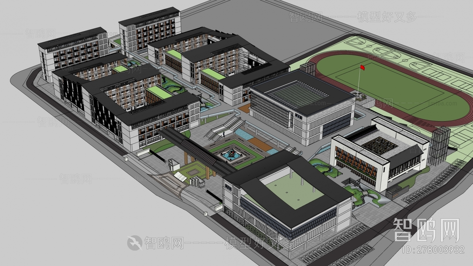 Modern Architectural Bird's-eye View Planning