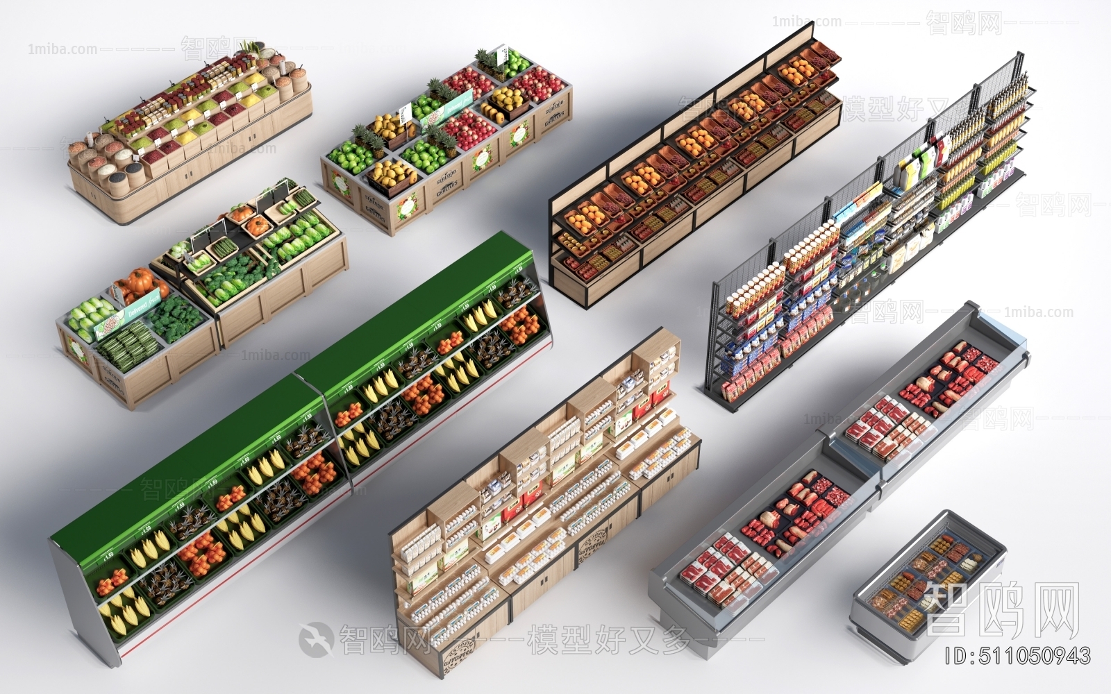 Modern Supermarket Shelf