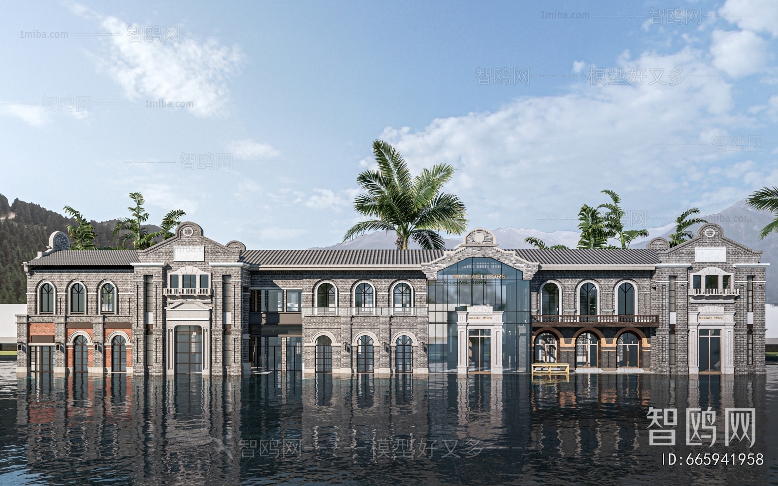 New Chinese Style Appearance Of Commercial Building