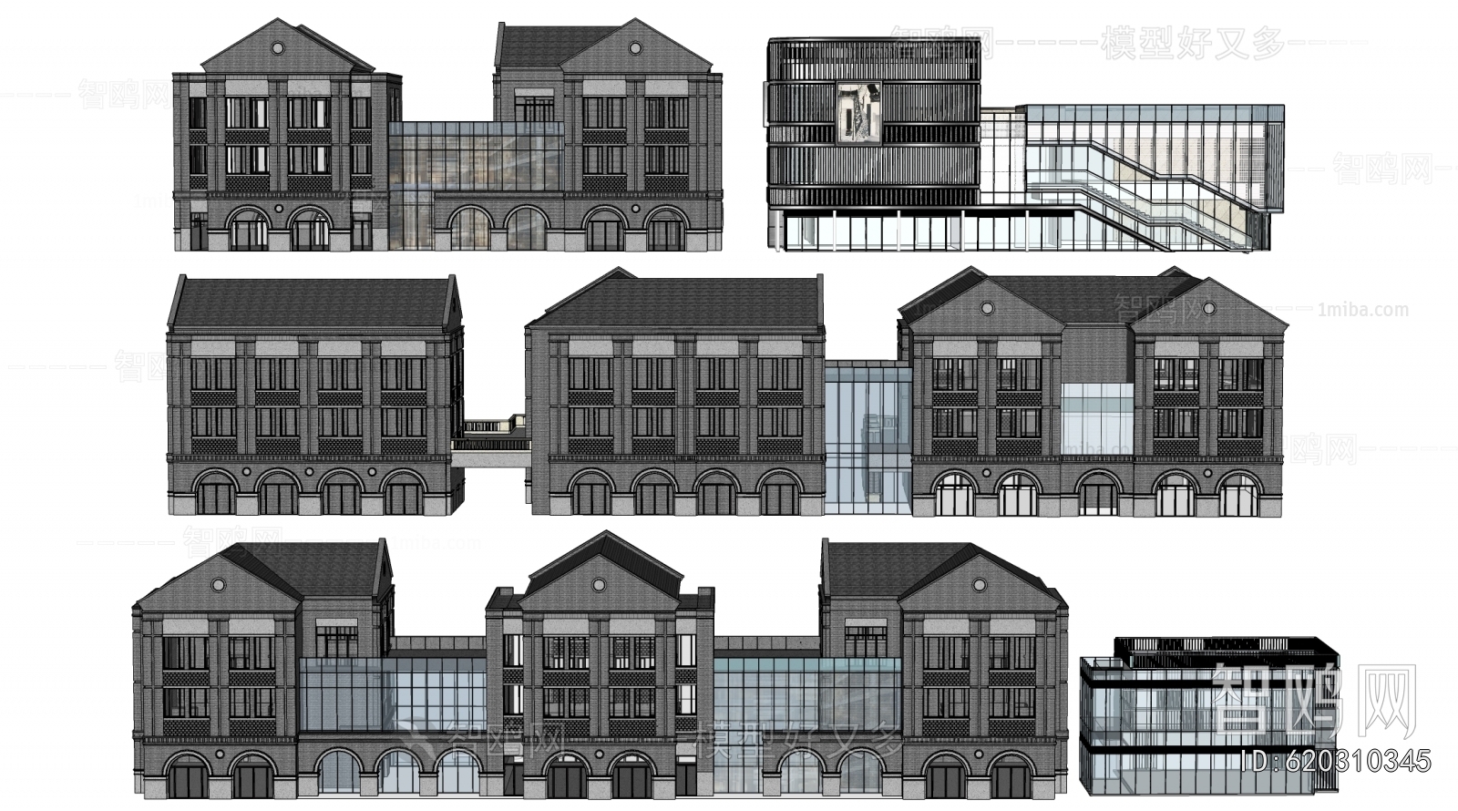 New Chinese Style Appearance Of Commercial Building