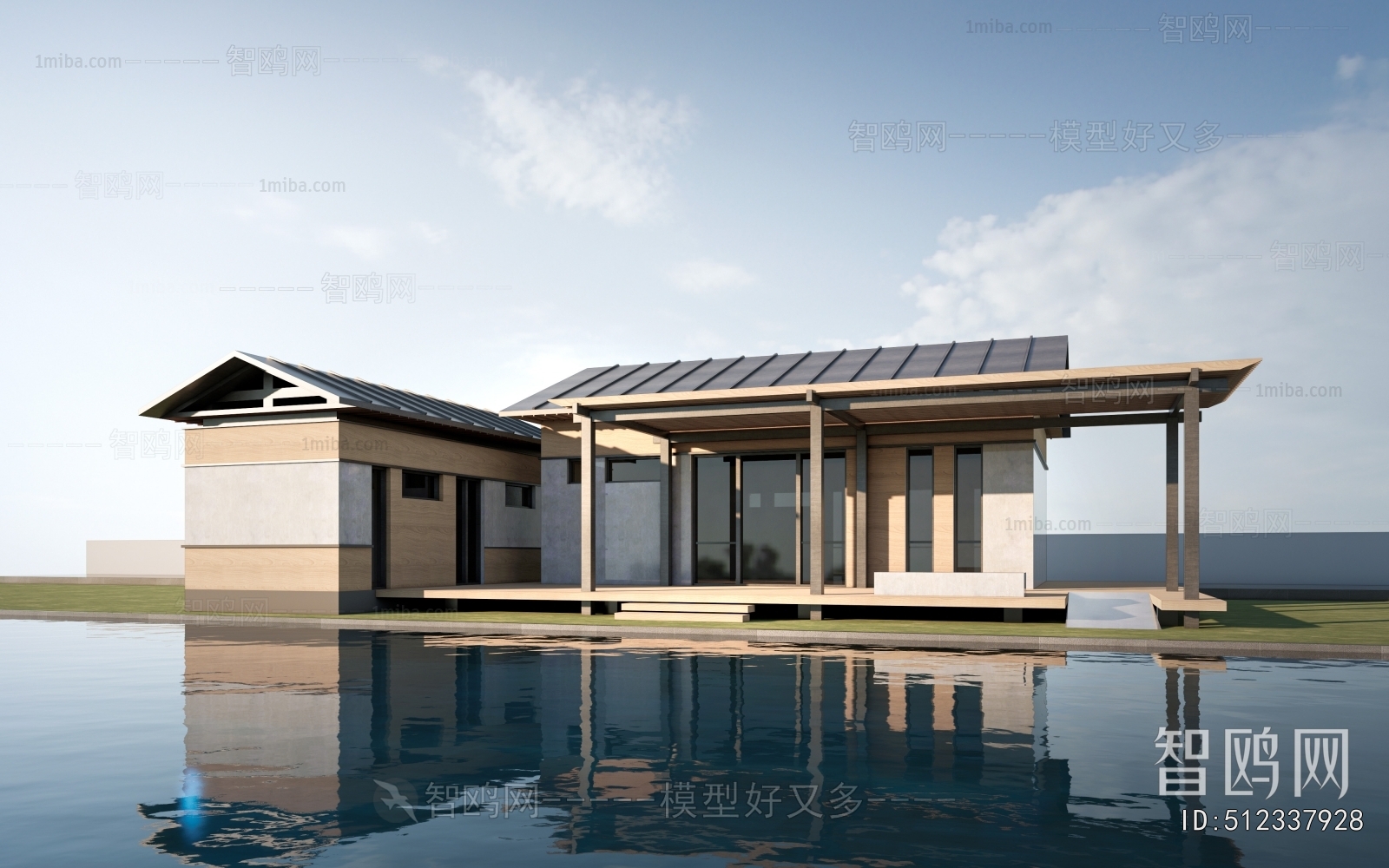 New Chinese Style Appearance Of Commercial Building