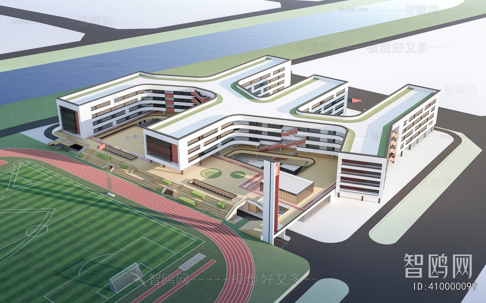 Modern Architectural Bird's-eye View Planning