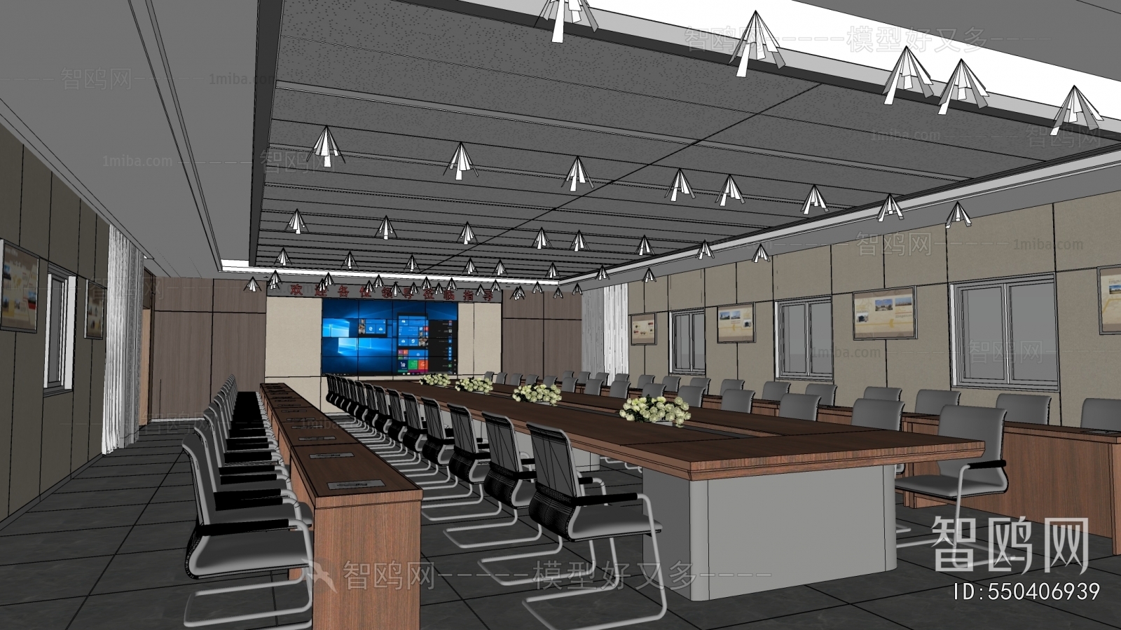 New Chinese Style Meeting Room