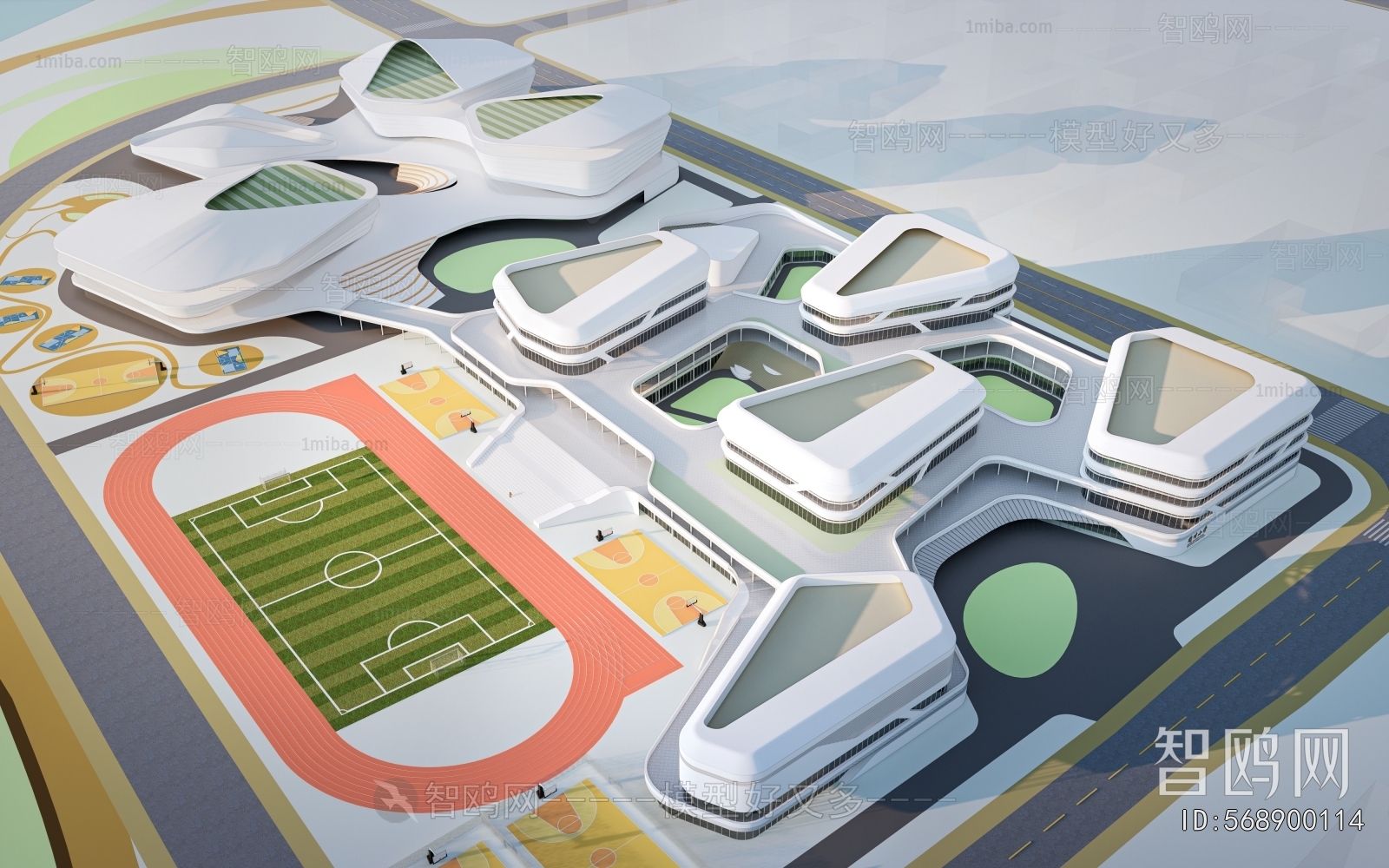 Modern Architectural Bird's-eye View Planning