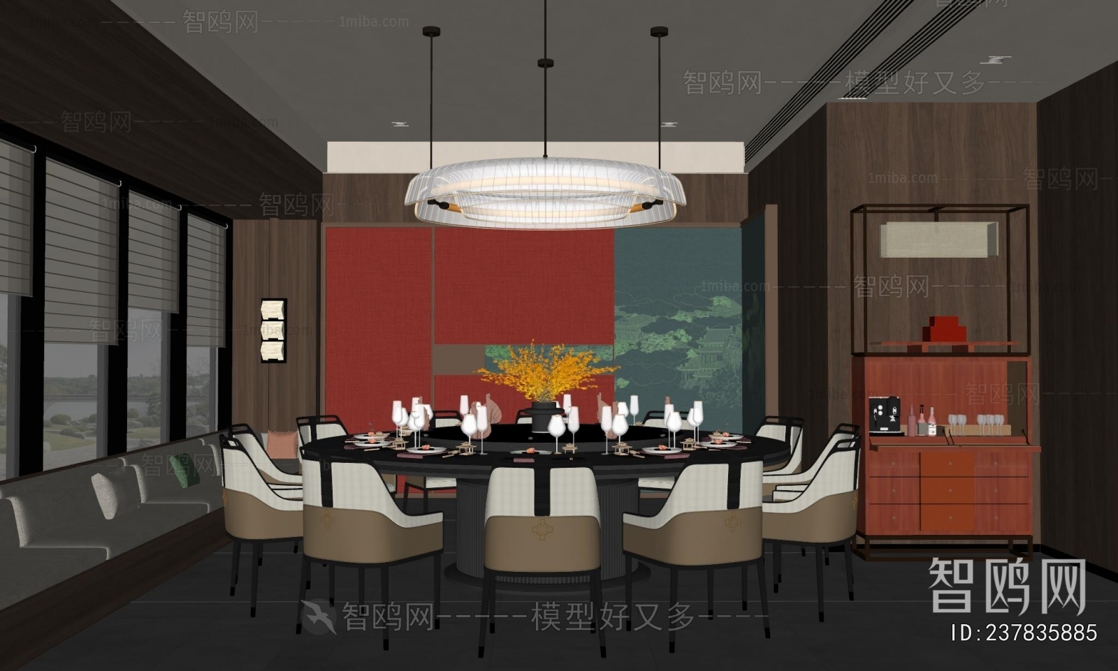 新中式餐厅包厢