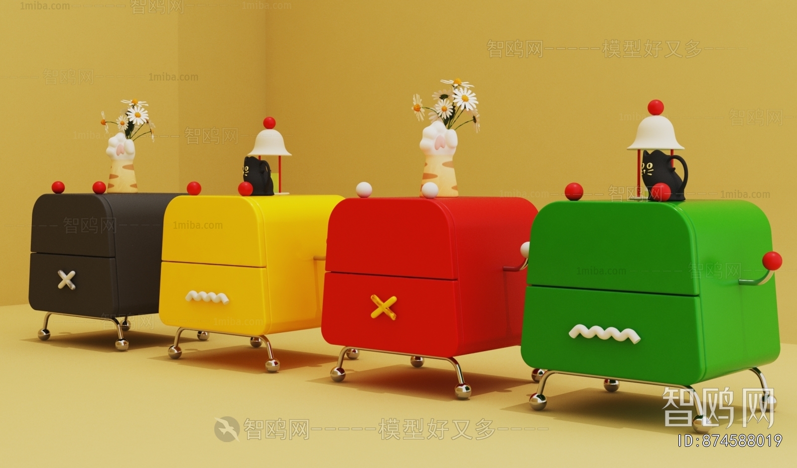 Nordic Style Bedside Cupboard