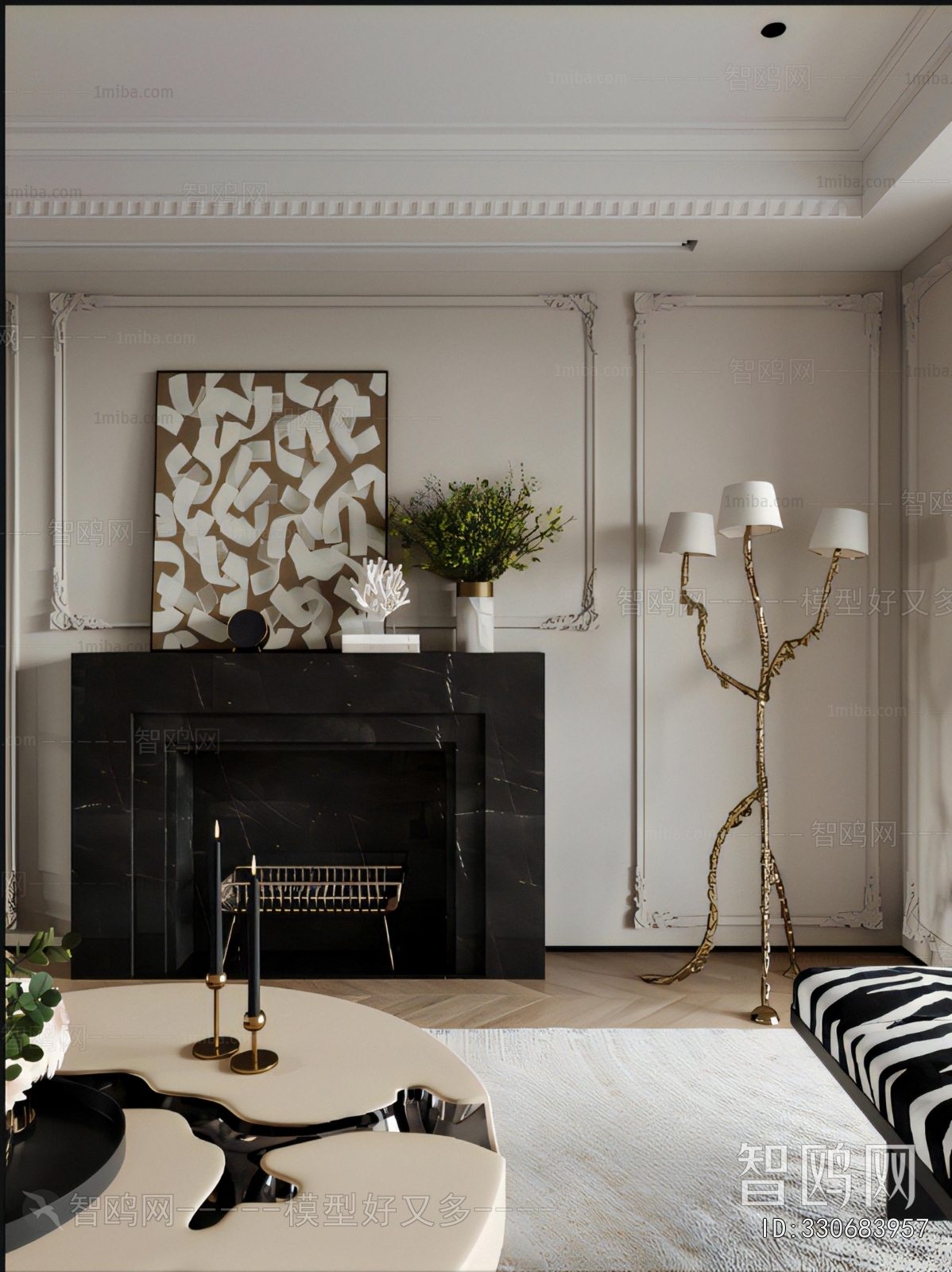 French Style Side Cabinet