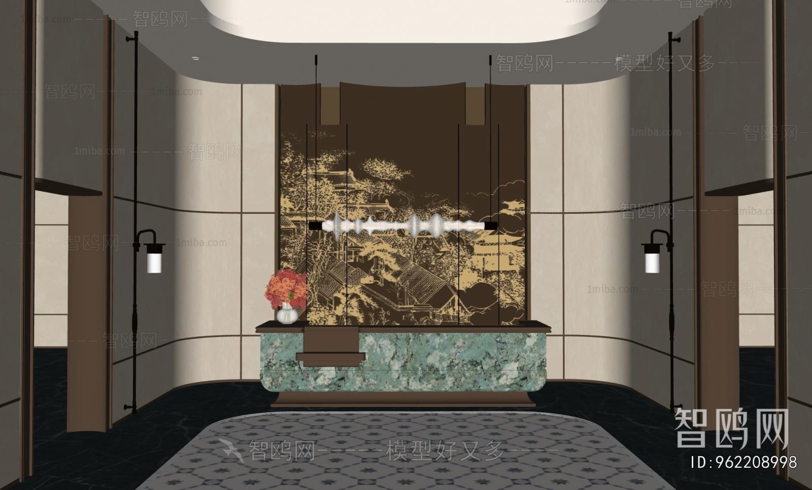 现代酒店大厅前台
