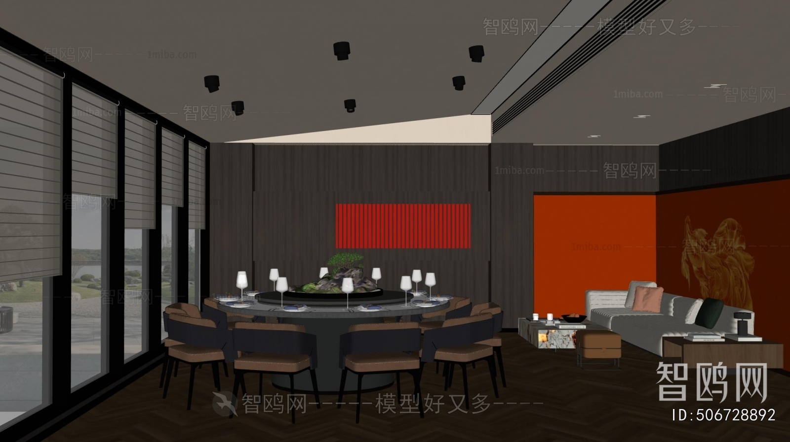 新中式餐厅包厢