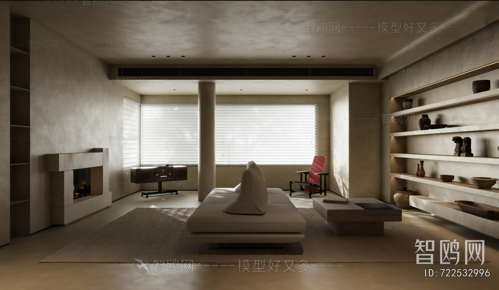 Wabi-sabi Style A Living Room