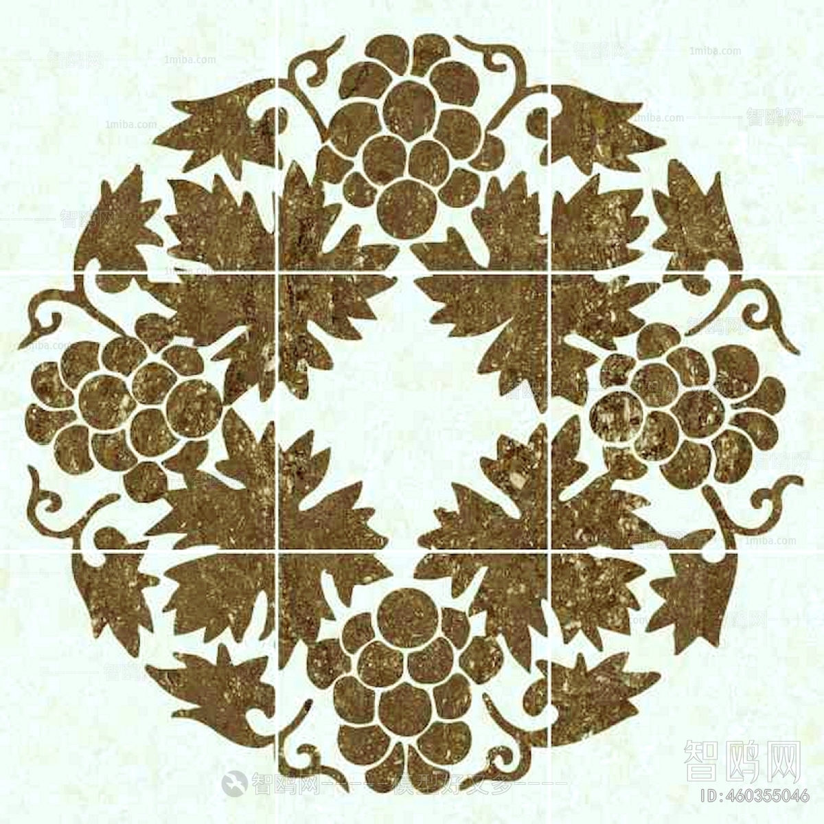 圆形瓷砖拼花