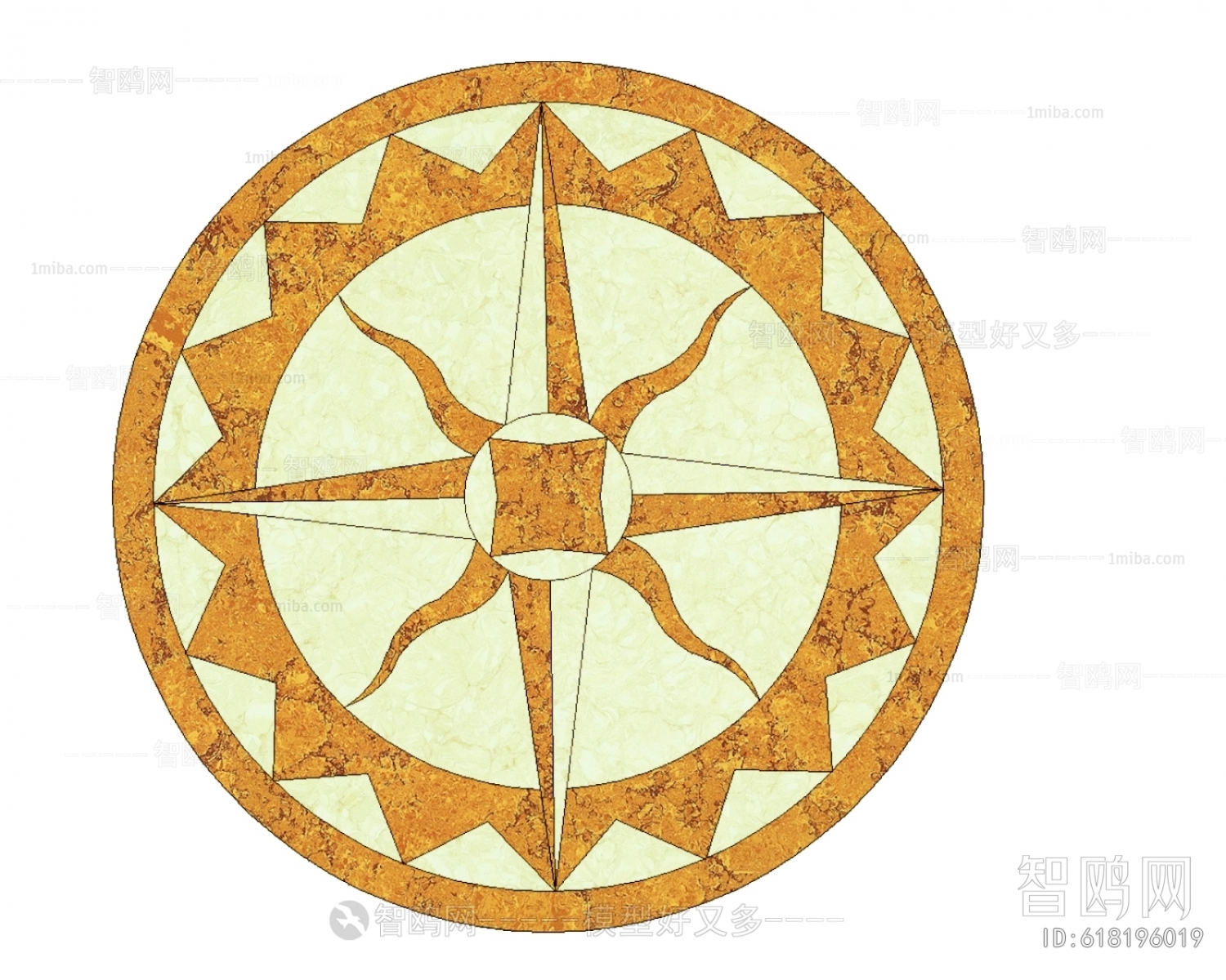 圆形石材拼花