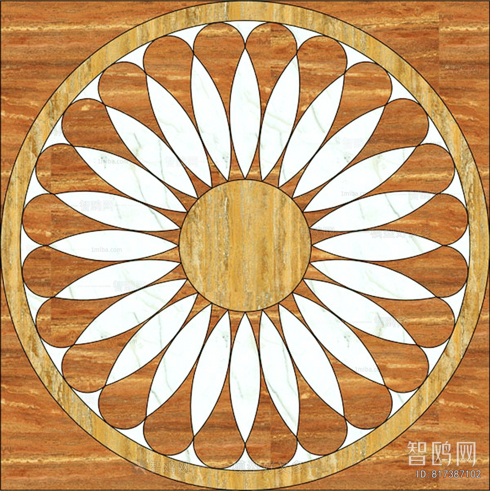 圆形石材拼花