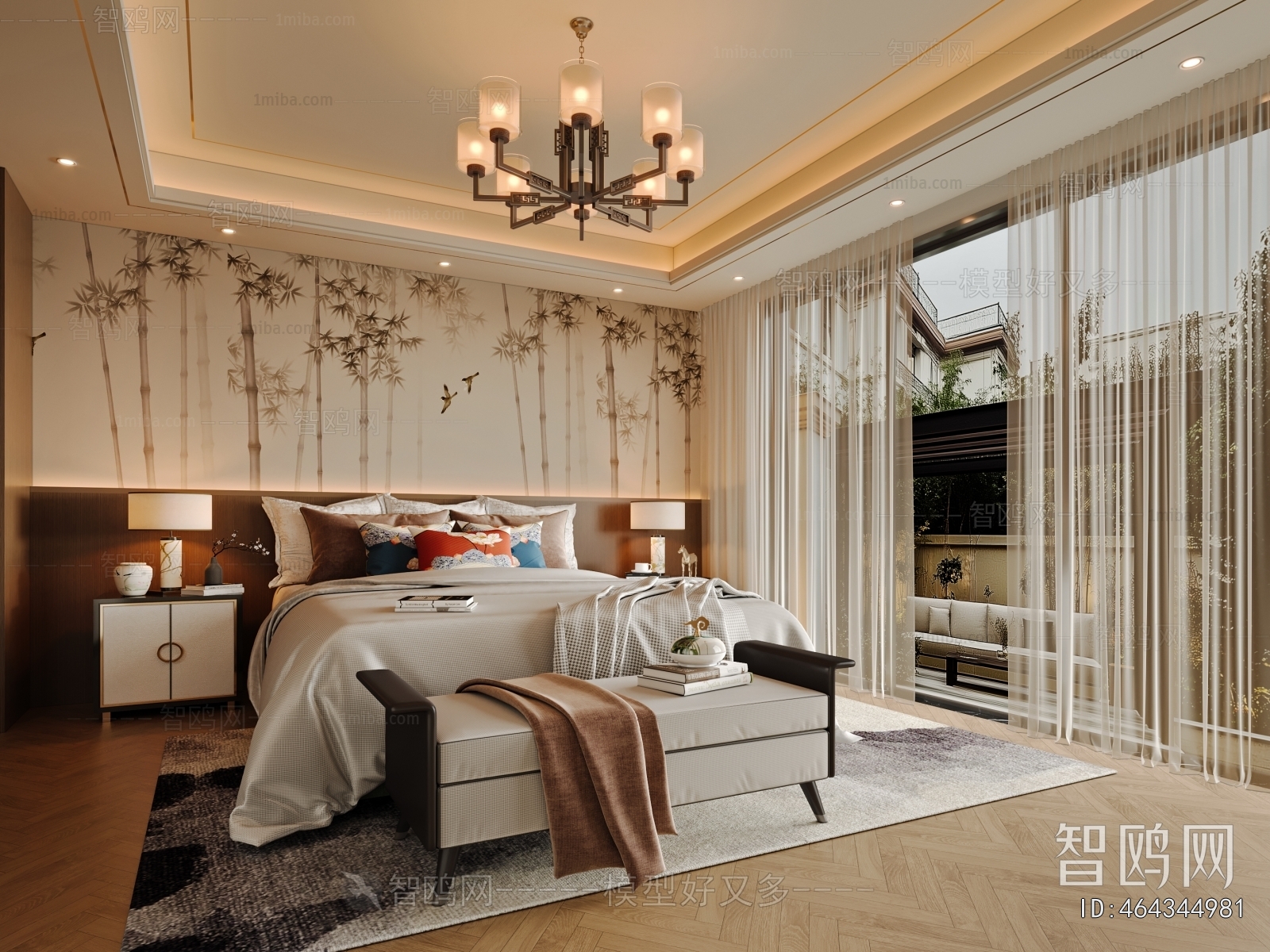 New Chinese Style Bedroom