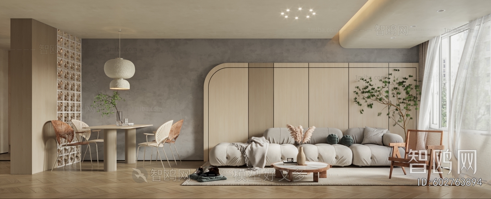 Wabi-sabi Style A Living Room