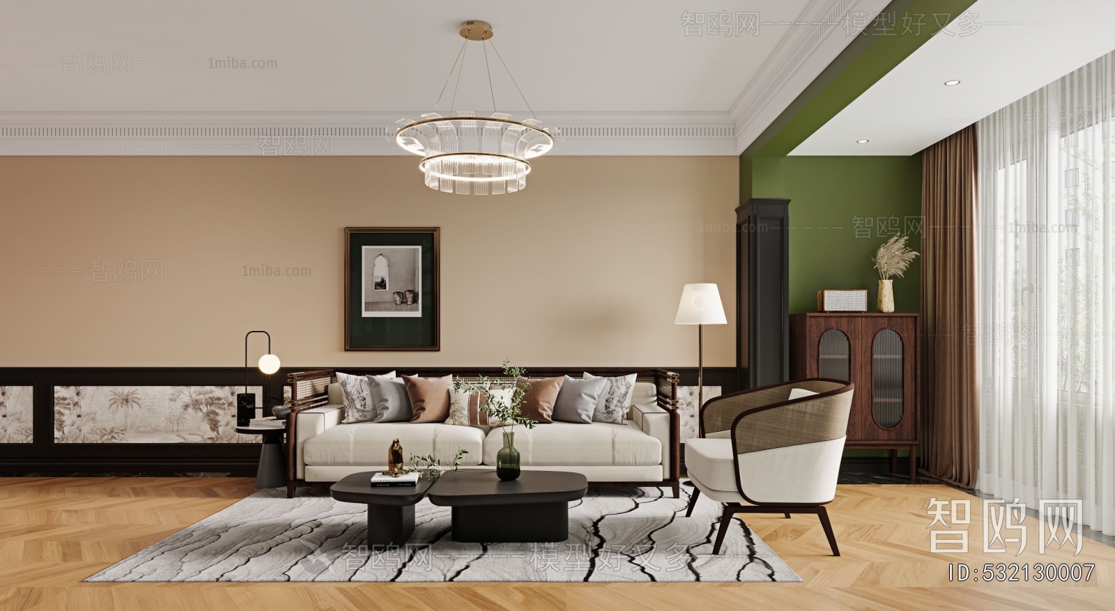 New Chinese Style A Living Room