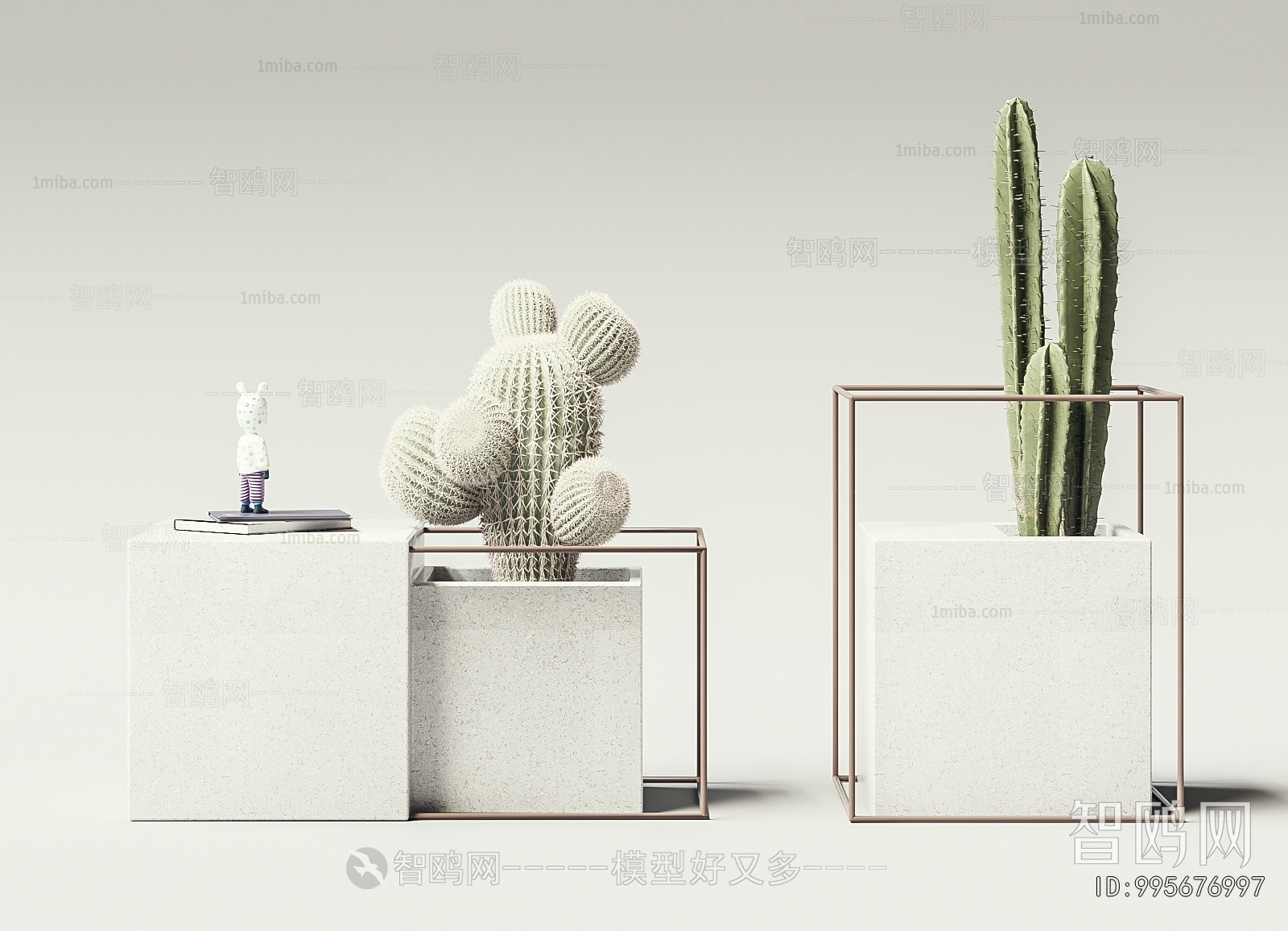 Modern Potted Green Plant