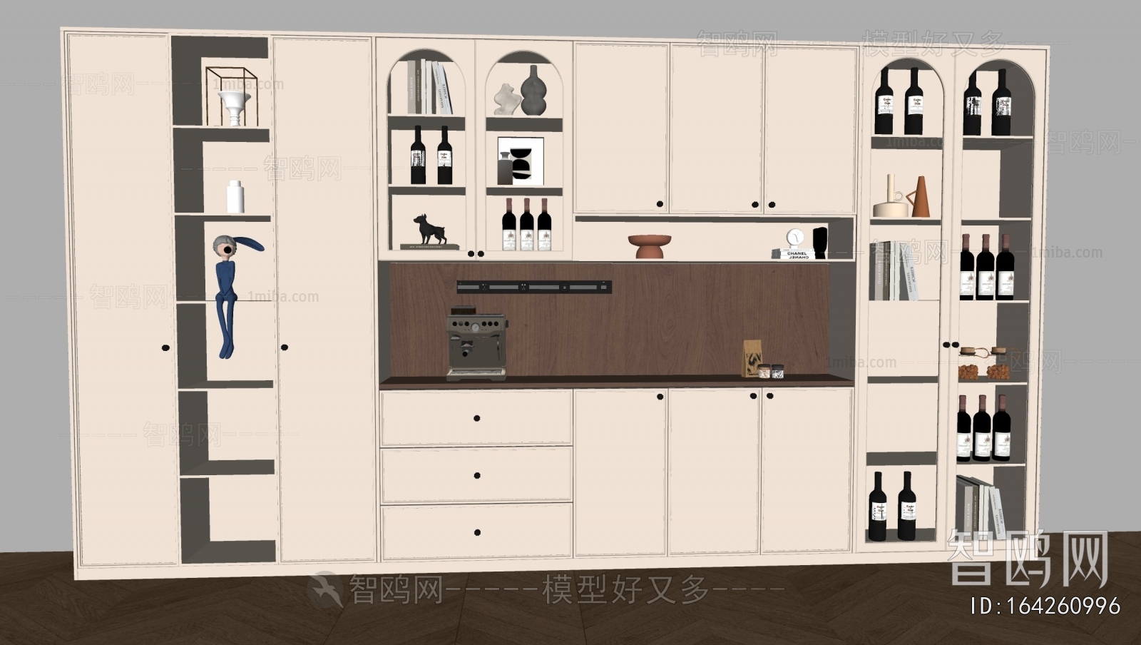 French Style Wine Cabinet