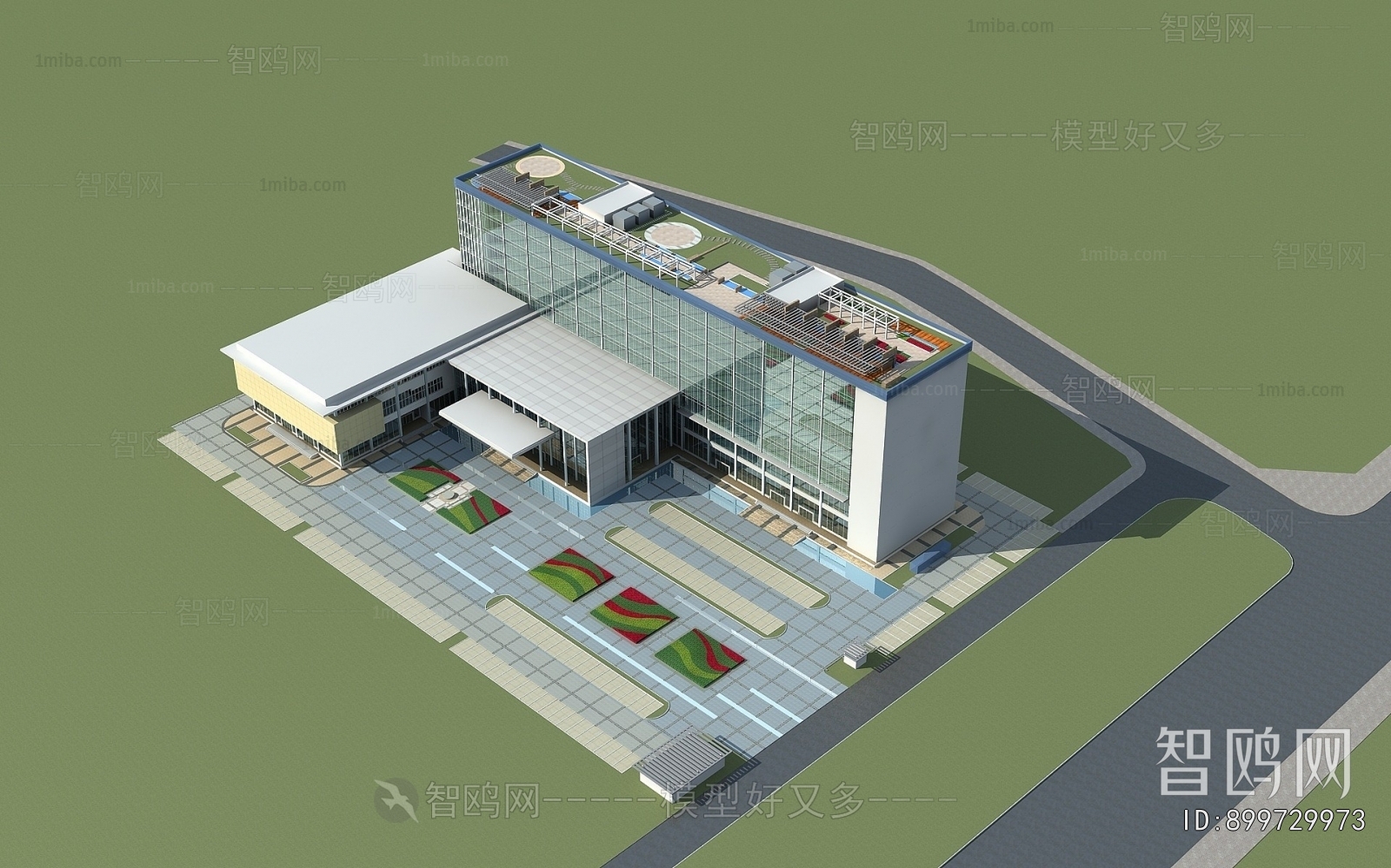 Modern Architectural Bird's-eye View Planning