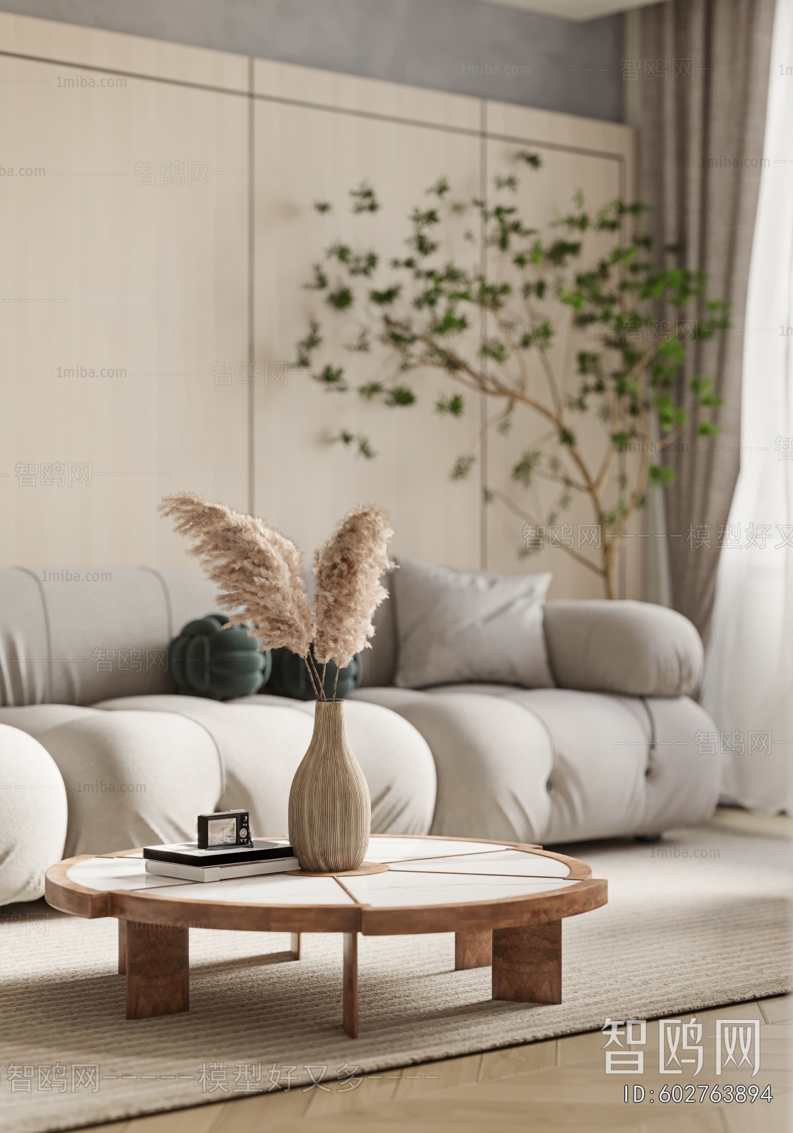 Wabi-sabi Style A Living Room