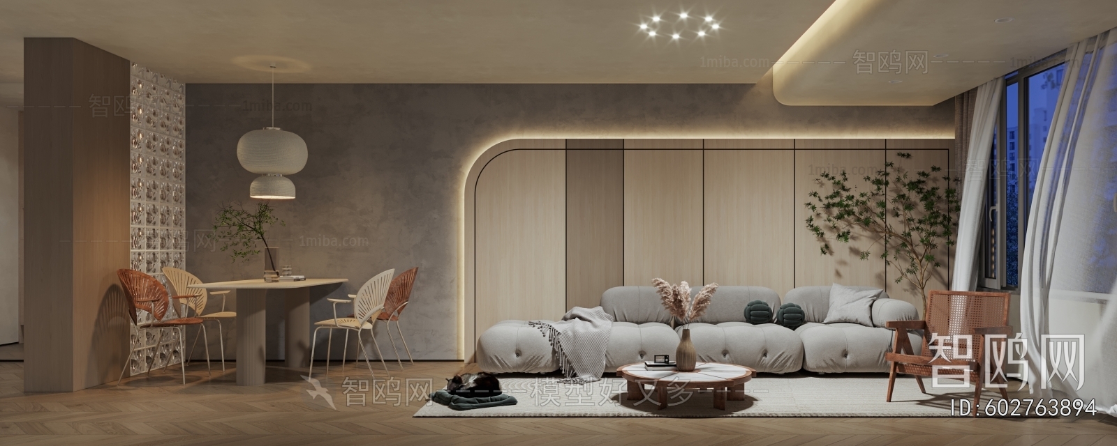 Wabi-sabi Style A Living Room