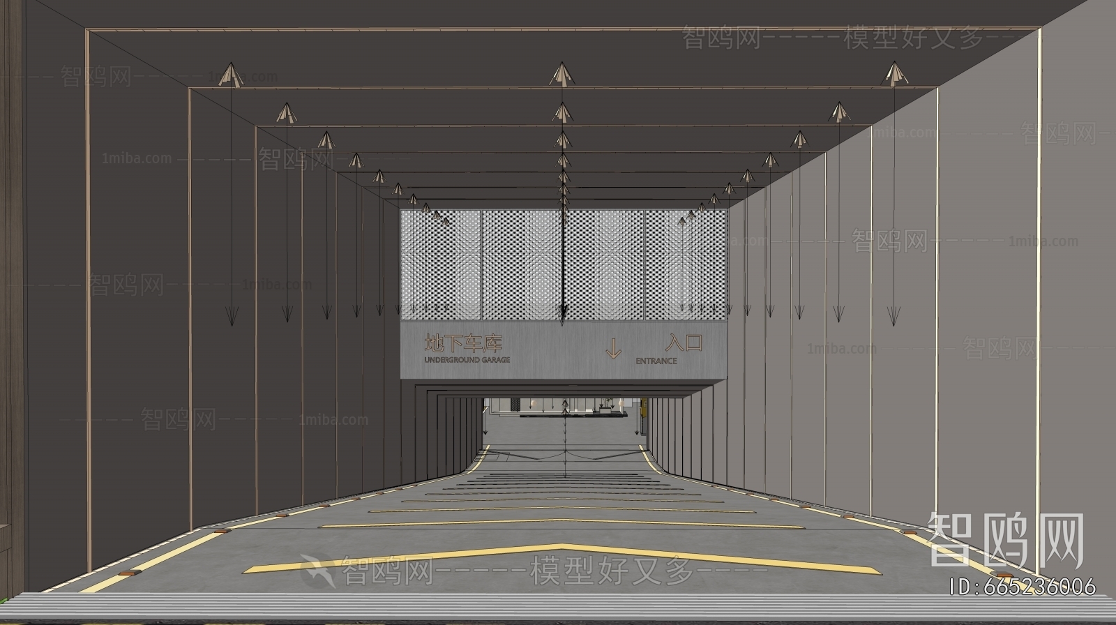 Modern Underground Parking Lot