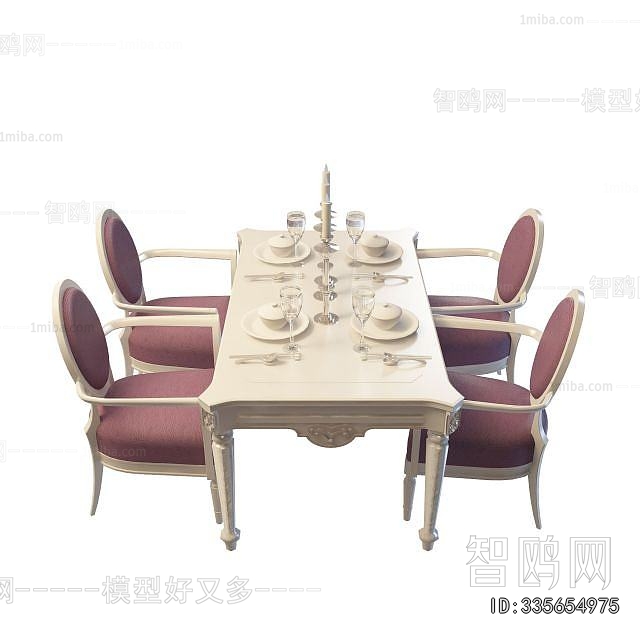 European Style Dining Table And Chairs