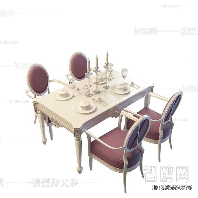 European Style Dining Table And Chairs