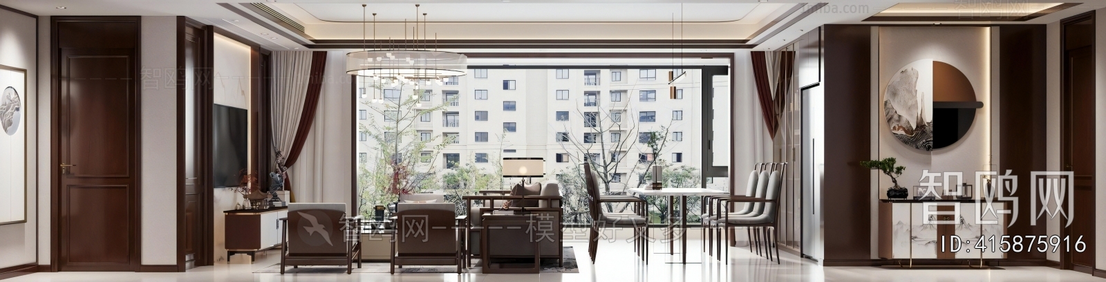 New Chinese Style A Living Room