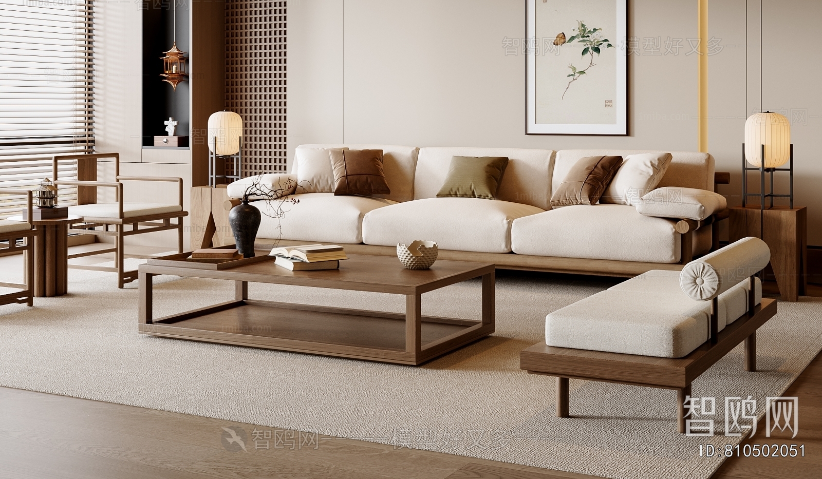 New Chinese Style Sofa Combination