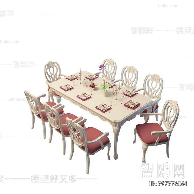 European Style Dining Table And Chairs