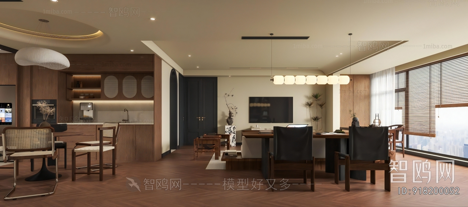 New Chinese Style A Living Room