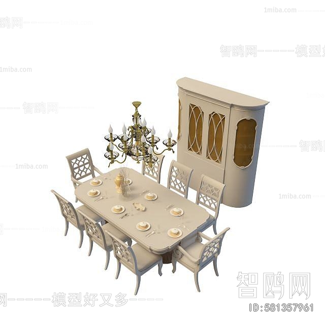 European Style Dining Table And Chairs