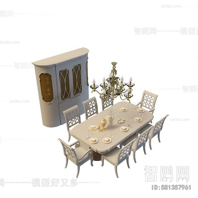 European Style Dining Table And Chairs