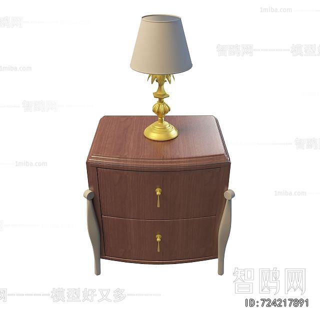 Simple European Style Bedside Cupboard