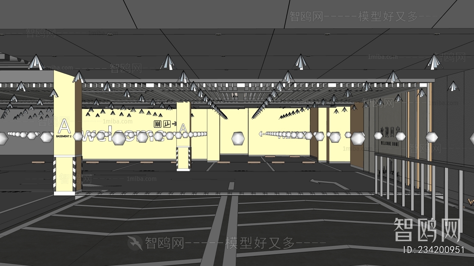 Modern Underground Parking Lot