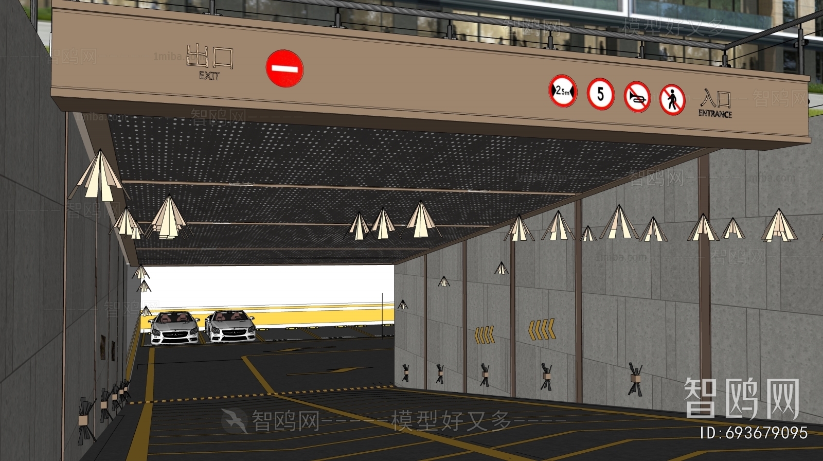 Modern Underground Parking Lot