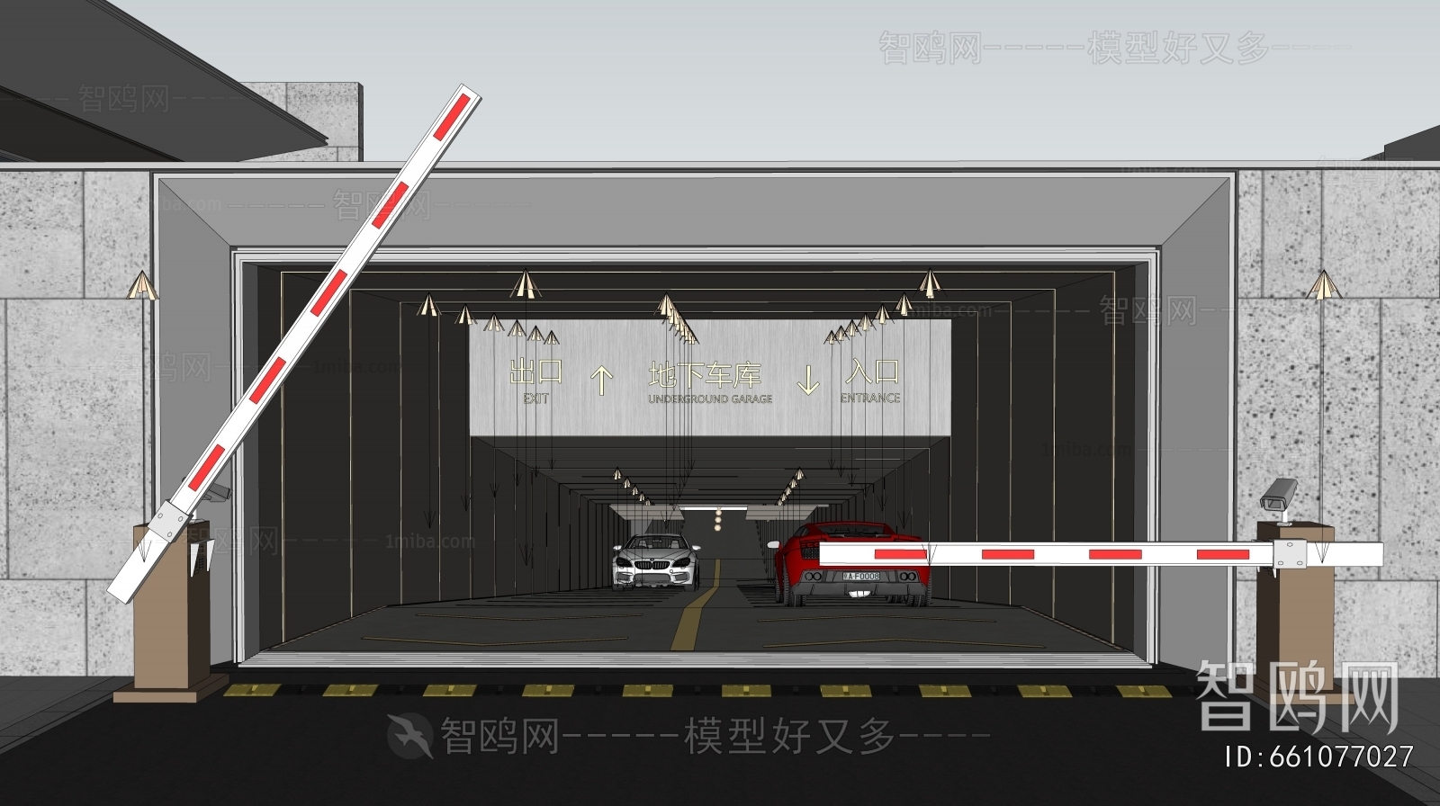 Modern Underground Parking Lot