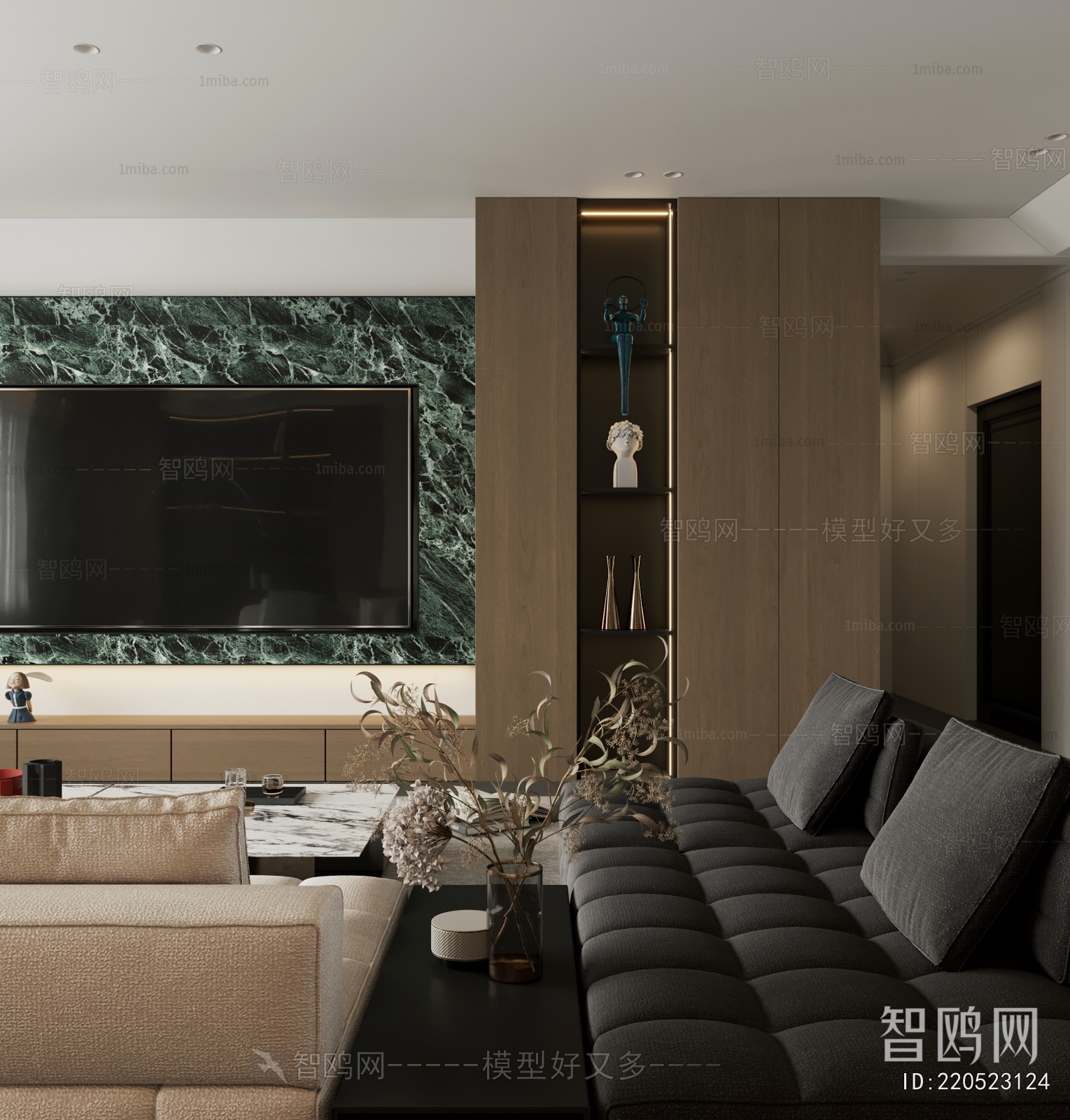 New Chinese Style A Living Room