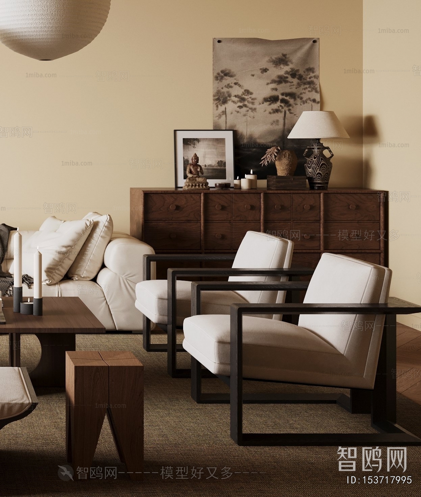 New Chinese Style A Living Room