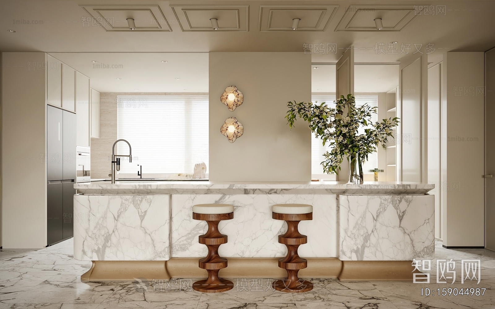 French Style Open Kitchen