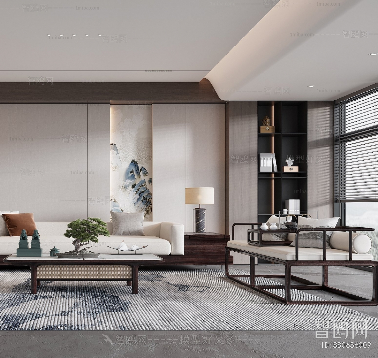 New Chinese Style A Living Room