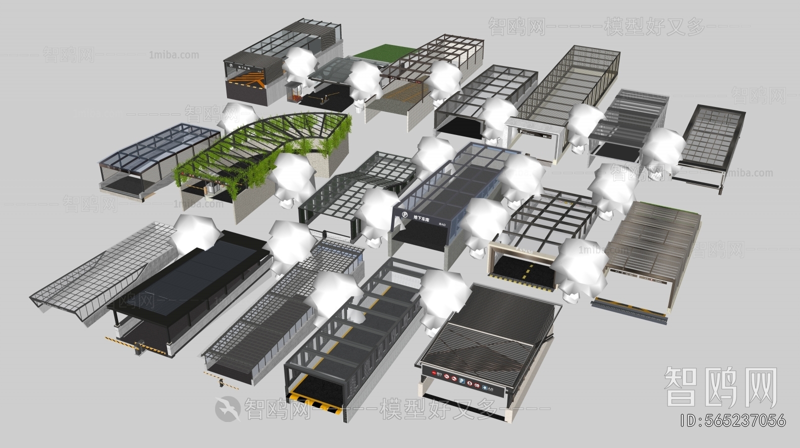 Modern Underground Parking Lot