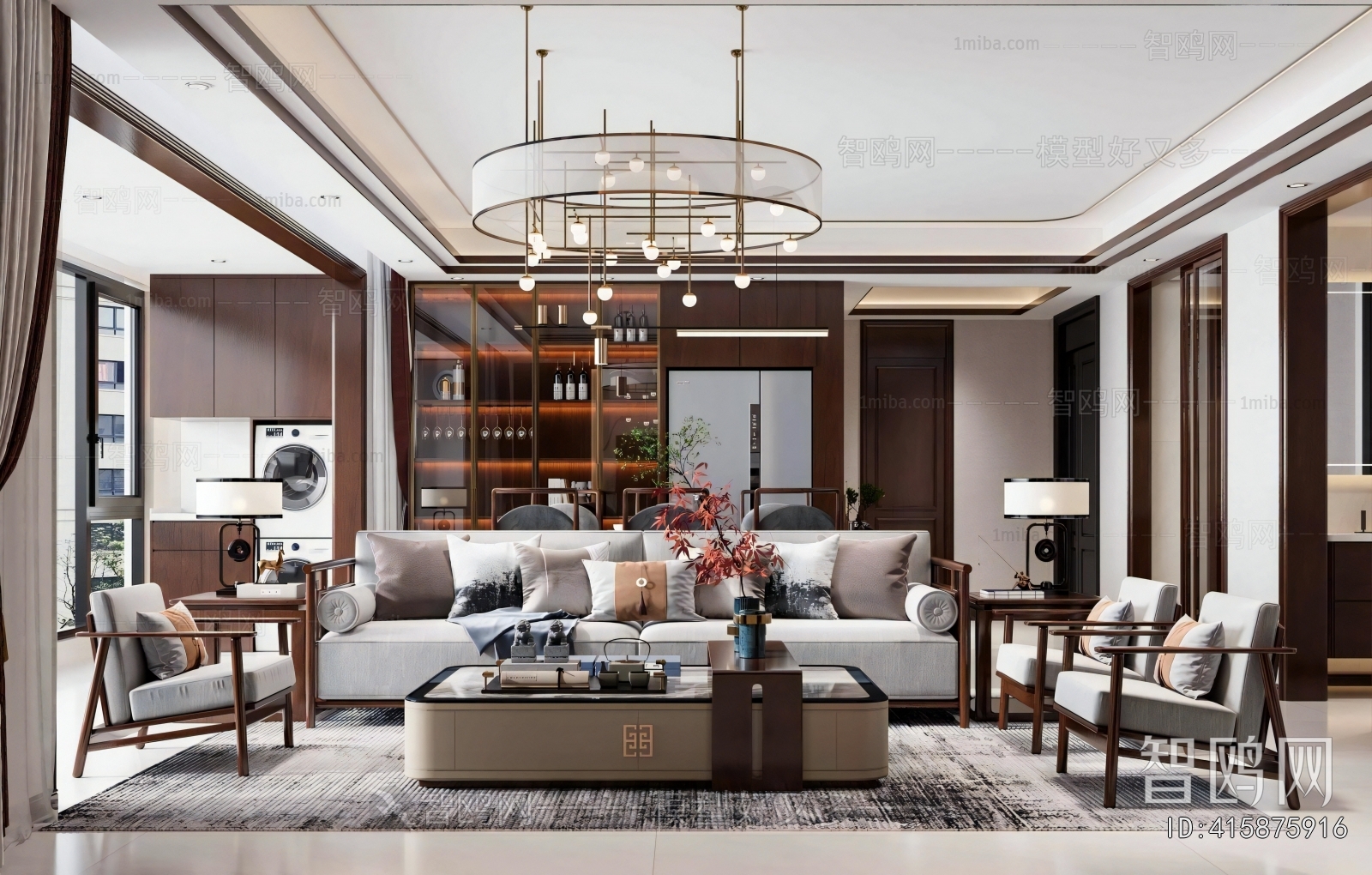 New Chinese Style A Living Room