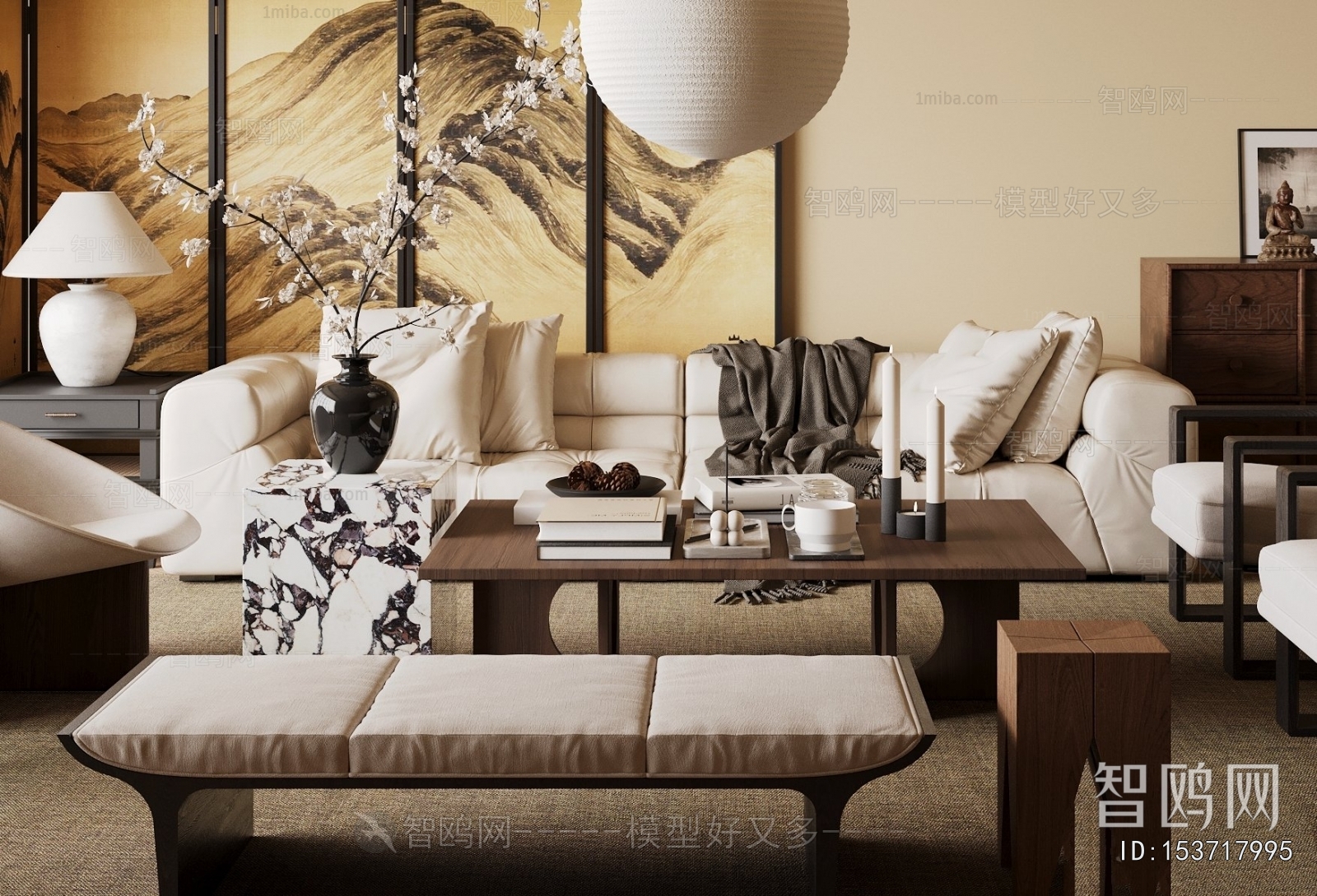 New Chinese Style A Living Room