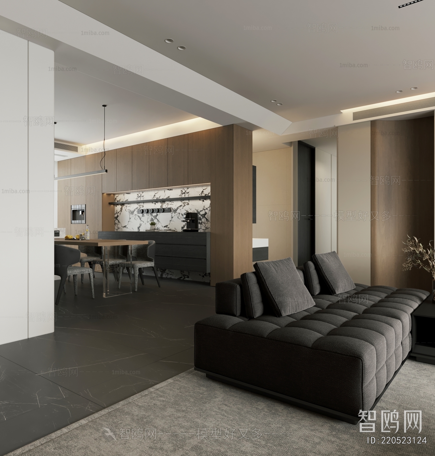 New Chinese Style A Living Room