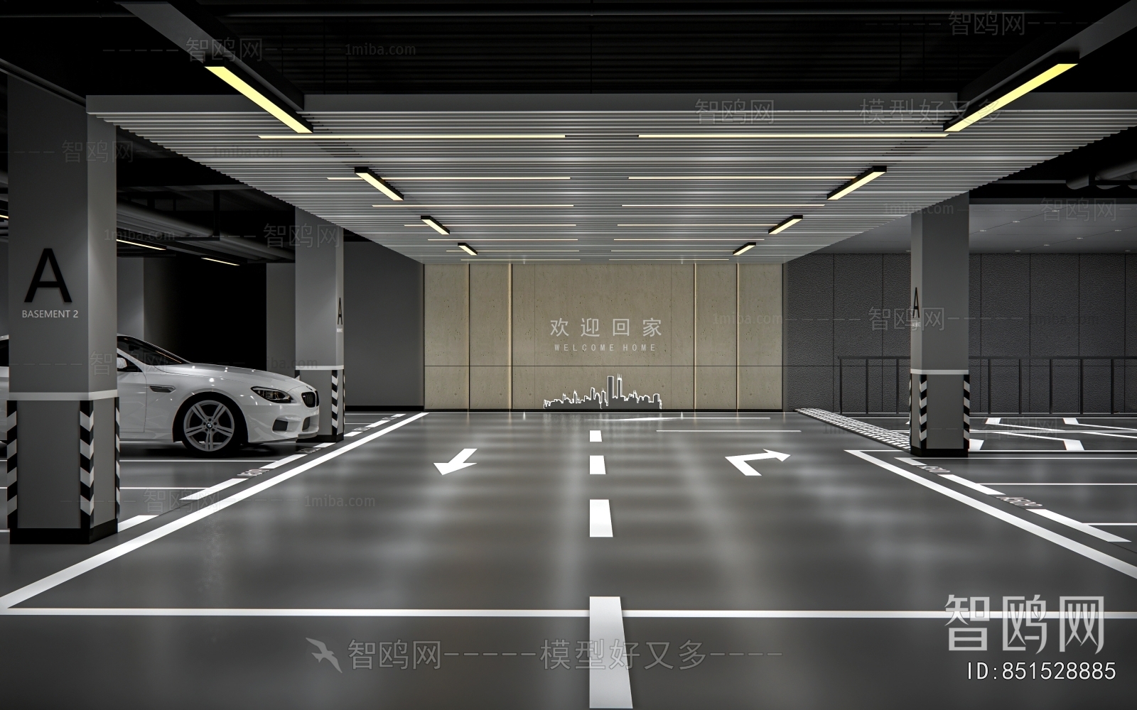 Modern Underground Parking Lot