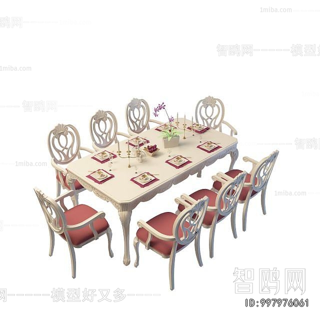 European Style Dining Table And Chairs